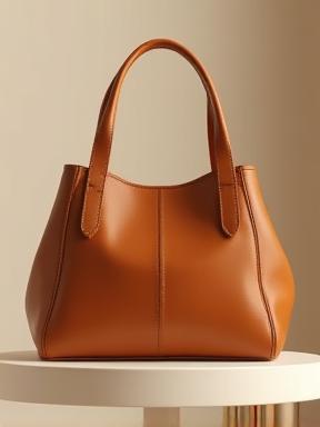 Sac à main en cuir édition limitée en ton caramel