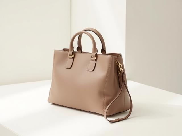 Sac à main en cuir taupe chic et pratique